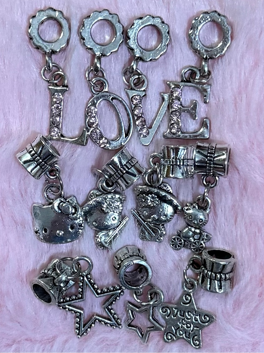 Hello Kitty Silver Charm Bundle Set